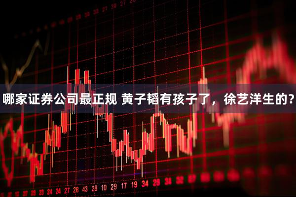 哪家证券公司最正规 黄子韬有孩子了，徐艺洋生的？
